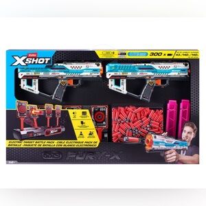 Zuru X-Shot Pro Fury-X Battle Blaster, 300 Darts Hit Targets 43m/140ft Away